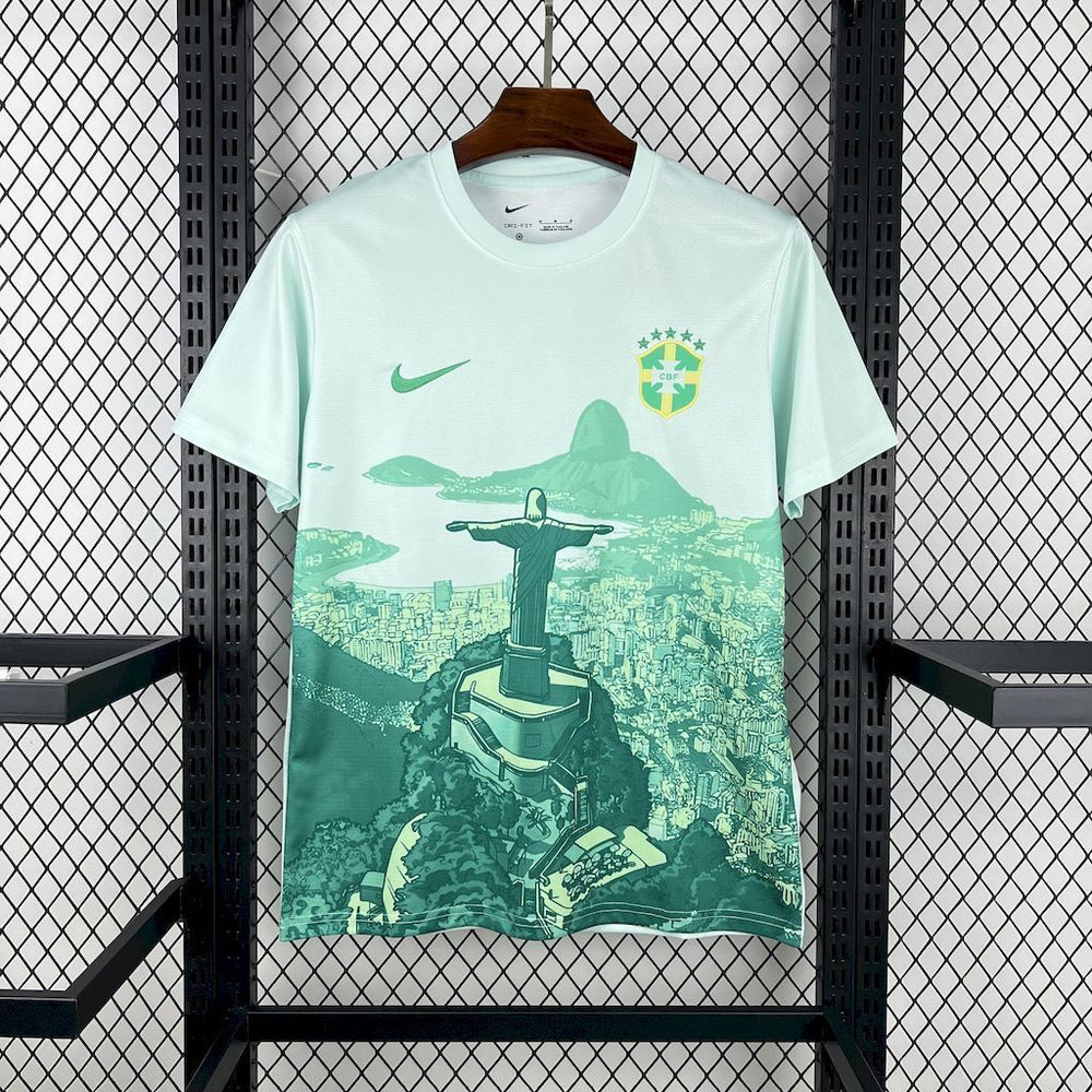 Maillot Brésil Concept Vert 2025/26 — Edition Forêt Amazonienne — Vue arrière