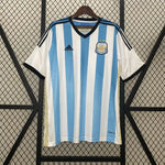 Maillot rétro Argentine domicile 2014 bleu ciel et blanc, vue de face