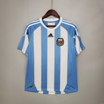 Maillot rétro Argentine domicile 2010 bleu ciel et blanc, vue de face