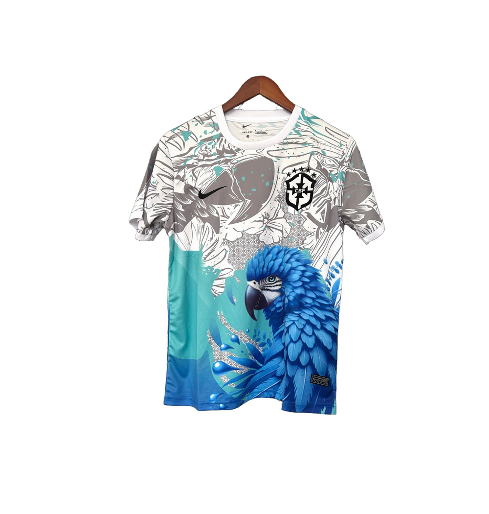 Maillot Brésil Concept Oiseau Bleu — Edition Nature — Vue arrière