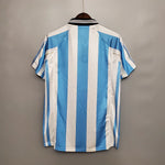 Maillot rétro Argentine domicile 1998 bleu ciel et blanc, vue de dos