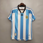 Maillot rétro Argentine domicile 1998 bleu ciel et blanc, vue de face