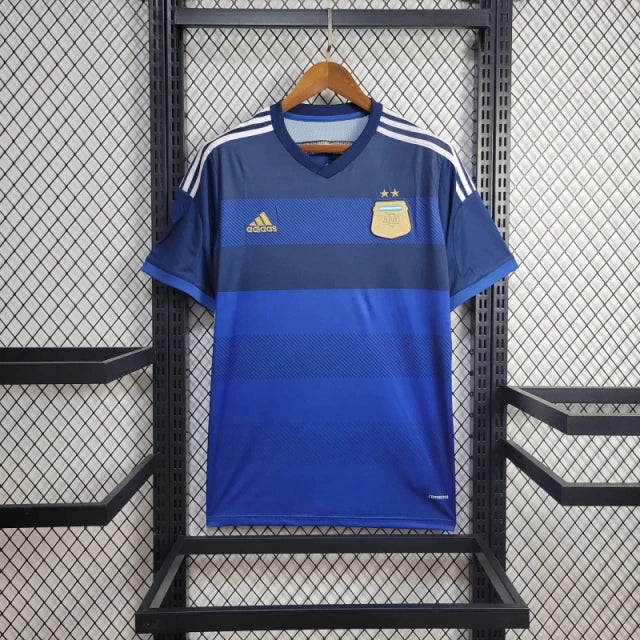 Maillot rétro Argentine extérieur 2014 bleu, vue de face