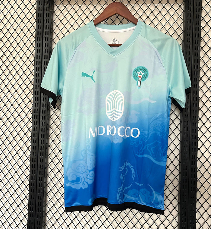 Maillot Maroc Concept Bleu 2025 — Atlas Lions Version Alternative — Vue arrière