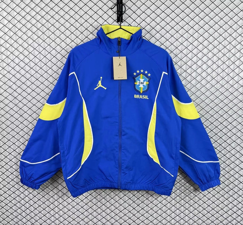 Veste Légère Brésil 2025/26 Jumpman Bleu Royal — Face