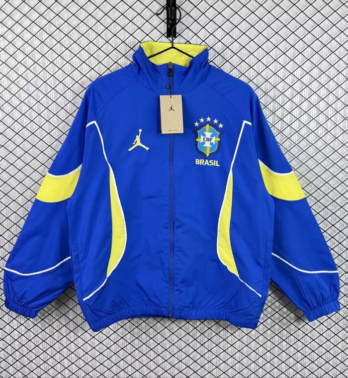 Veste Légère Brésil 2025/26 Jumpman Bleu Royal — Face